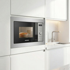 HEINNER HMW-MDBI28GDIX, Einbau-Mikrowellenofen (900 Watt, 28 l Garraum-Volumen, Grillfunktion)