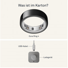 OURA Ring 4, Größe 5, Black, Smart Ring