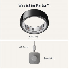 OURA Ring 4, Größe 12, Black, Smart Ring
