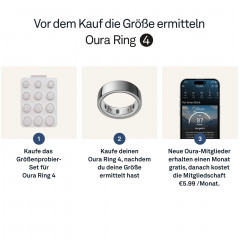 OURA Ring 4, Größe 11, Silver, Smart Ring