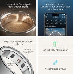 OURA Ring 4, Größe 15, Silver, Smart Ring