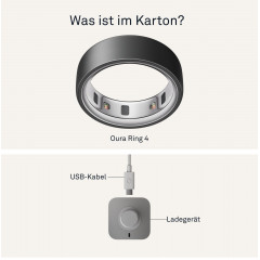 OURA Ring 4, Größe 10, Stealth, Smart Ring