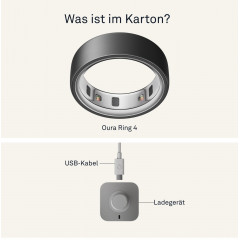 OURA Ring 4, Größe 12, Stealth, Smart Ring