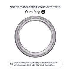 OURA Ring 4, Größe 11, Brushed Silver, Smart Ring