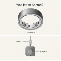 OURA Ring 4, Größe 11, Brushed Silver, Smart Ring