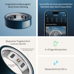 OURA Ring 4 Ceramic, Größe 7, Midnight Smart Ring
