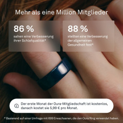OURA Ring 4 Ceramic, Größe 7, Midnight Smart Ring
