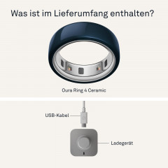 OURA Ring 4 Ceramic, Größe 7, Midnight Smart Ring
