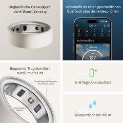 OURA Ring 4 Ceramic, Größe 6, Petal Smart Ring