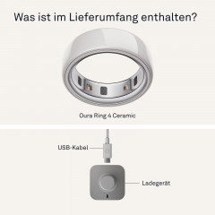 OURA Ring 4 Ceramic, Größe 6, Petal Smart Ring