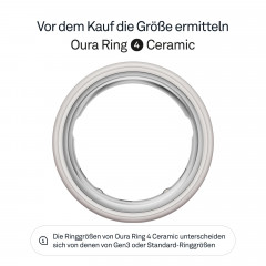 OURA Ring 4 Ceramic, Größe 10, Cloud Smart Ring