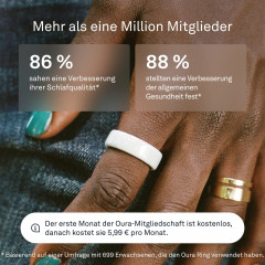 OURA Ring 4 Ceramic, Größe 10, Cloud Smart Ring
