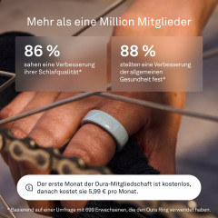 OURA Ring 4 Ceramic, Größe 5, Tide Smart Ring