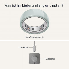 OURA Ring 4 Ceramic, Größe 5, Tide Smart Ring