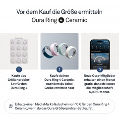 OURA Ring 4 Ceramic, Größe 5, Tide Smart Ring