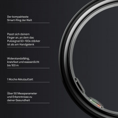 OURA Ring 5, Größe 12, Schwarz Smart Ring