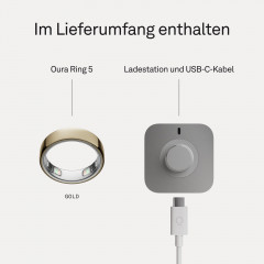 OURA Ring 5, Größe 6, Gold Smart Ring