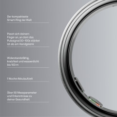 OURA Ring 5, Größe 9, Brushed Silver Smart Ring