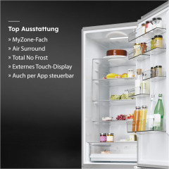HAIER HDPW3620CNPD 2D 60 SERIE 3 Pro Kühlgefrierkombination (C, 406 l, 2050 mm hoch, Dark inox)