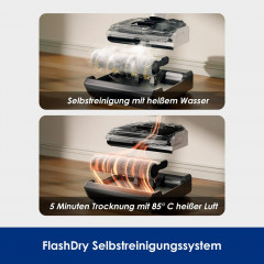 TINECO FLOOR ONE Switch S6 Stretch Plus Nass-Trockensauger mit Akku-Stielstaubsauger , Akkubetrieb