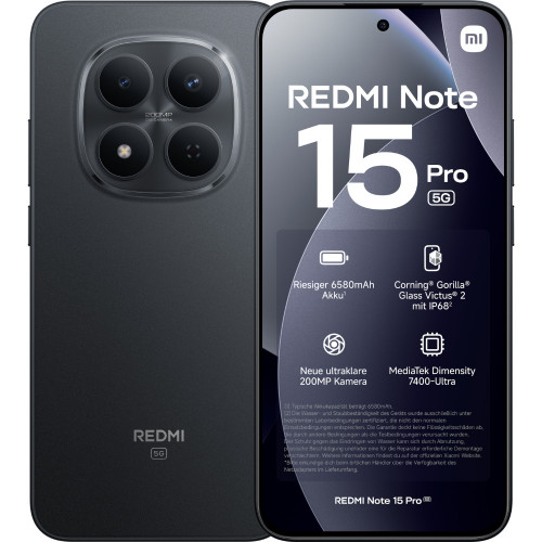Xiaomi Redmi Note 15 Pro Smartphone, 5G, 8 GB, 6,83