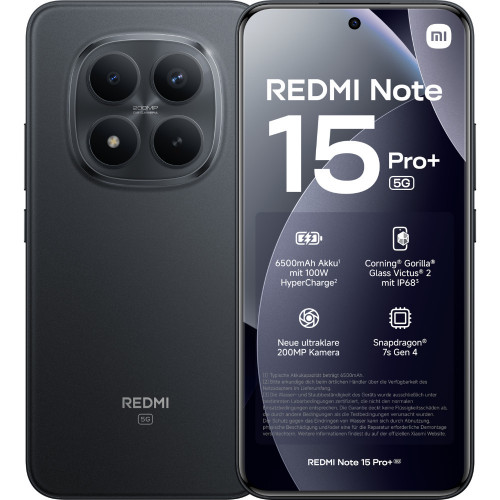 Xiaomi Redmi Note 15 Pro+ Smartphone, 5G, 8 GB, AMOLED, 256 GB
