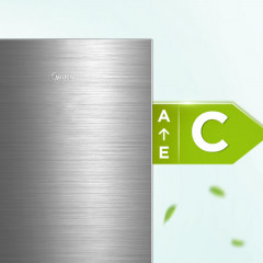 MIDEA MDRB470MGC46I Kühl-/Gefrierkombination (C, 169 kWh, 185 cm hoch, Inox)
