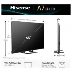 Hisense 65A7Q LED-TV 164 cm 65 Zoll EEK E (A - G) Schwarz