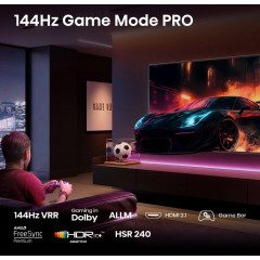 HISENSE TV PRO QLED 4k, 144Hz, 300 Nits QLED TV (Flat, 43 Zoll / 109,2 cm, UHD 4K, SMART TV)