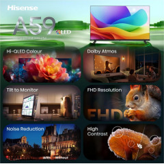 HISENSE 32A59S Hi-QLED Full HD TV (32 Zoll / 80 cm, Full-HD, SMART TV)