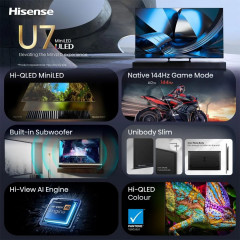 HISENSE 50U7SE Mini LED 4K TV (50 Zoll / 126 cm, UHD 4K, SMART TV)