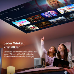 ULTIMEA Nova C40 Smart Projektor, Android TV, 90° Gimbal Beamer(Full-HD, 900 ANSI-Lumen)