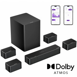 ULTIMEA Poseidon D80 Boom 7.1 Soundsystem mit Dolby Atmos, Soundbar, Schwarz ULTIMEA Poseidon D80 Boom 7.1 Soundsystem mit Dolby Atmos, Soundbar, Schwarz