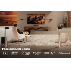 ULTIMEA Poseidon D80 Boom 7.1 Dolby Atmos Surround-Soundsystem, Soundbar, Schwarz