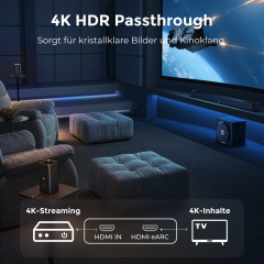 ULTIMEA Skywave X60 7.1.4 Soundsystem mit Dolby Atmos, Soundbar, Schwarz