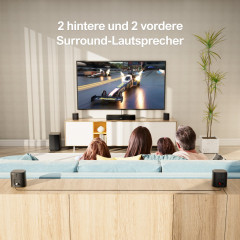 ULTIMEA Aura A40 7.1 Surround Soundsystem mit Subwoofer, Heimkino System, Schwarz