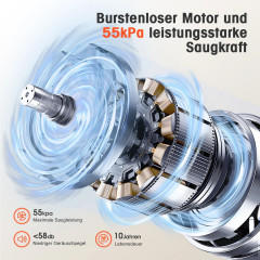 HIAZURM XCQZT01 Akku-Handstaubsauger, Batteriebetrieb, 300 Watt