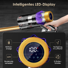 HIAZURM 8-in-1 Akku-Stielstaubsauger, Akkubetrieb, 650 Watt