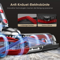 HIAZURM 8-in-1 Akku-Stielstaubsauger, Akkubetrieb, 650 Watt