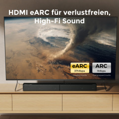 ULTIMEA Poseidon M60 Boom 5.1 Soundsystem mit Dolby Atmos, Soundbar, Schwarz