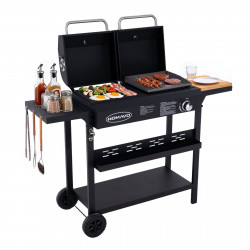 HOMAVO Gas-Holzkohle-Kombigrill,G031401 Gasgrill, Schwarz HOMAVO Gas-Holzkohle-Kombigrill,G031401 Gasgrill, Schwarz