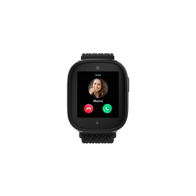 XPLORA Xplora X6 Gen 2 Kindersmartwatch Textilarmband, L 90 - 146 mm / B 22mm x H 3.3 mm, Schwarz