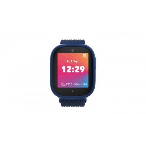 XPLORA X6 Gen 2 Kindersmartwatch Textilarmband, L 90 - 146 mm / B 22mm x H 3.3 mm, Blau