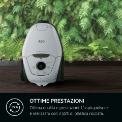 AEG VX82-1-2MG Trommel-Vakuum Staubsauger, maximale Leistung: 600 Watt, Mineral Grey)