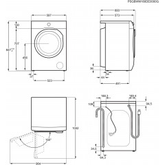 AEG L6FBG51470 Serie 6000 ProSense® mit Mengenautomatik Waschmaschine (7 kg, 1400 U/Min., A)