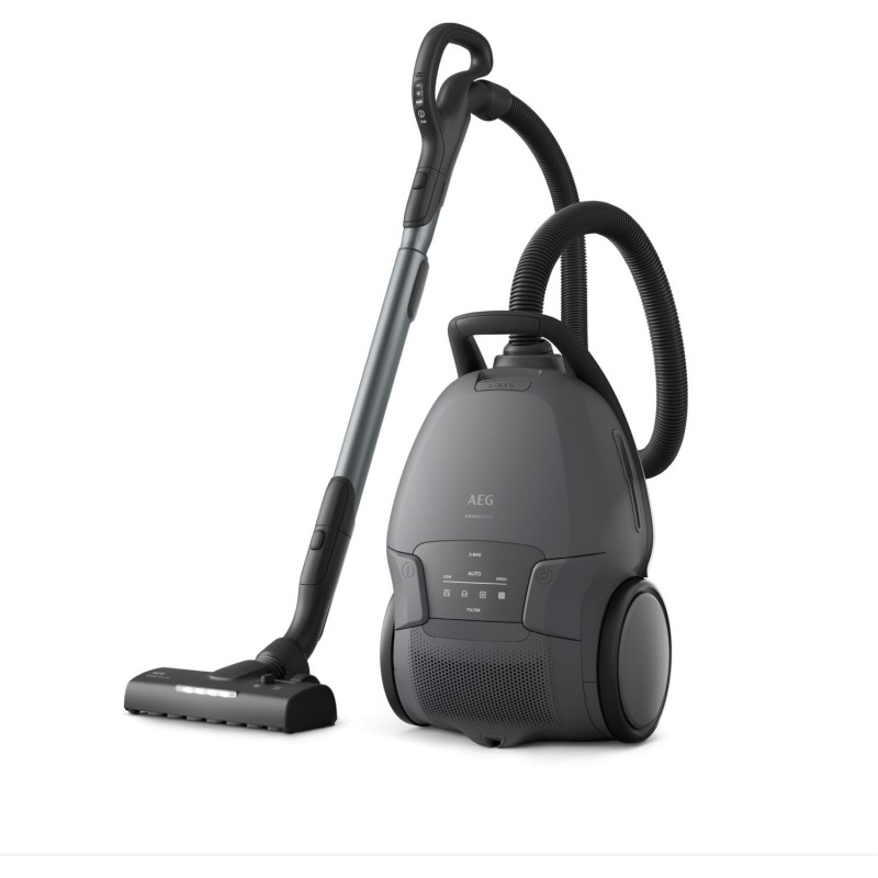 AB81A2DG Bodenstaubsauger dark grey, mit Beutel, 5 l Staubvolumen, 12 m Reichweite, Tierhaar-Düse
