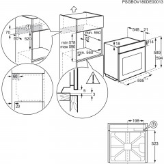 AEG OU5PB40ZSM, Einbaubackofen (Einbaugerät, 72 l, 596 mm breit), Serie 5000 mit SurroundCook®