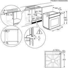 AEG OU5PB40ZSM, Einbaubackofen (Einbaugerät, 72 l, 596 mm breit), Serie 5000 mit SurroundCook®