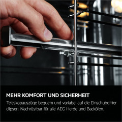 AEG Backofen 6000 »OU5AB20ZSM 949496394« mit Aqua-Reinigungsfunktion Heißluft: Gleichmäßiges Garen auf 3 Ebenen: ideal für Mehrblech‑Backen