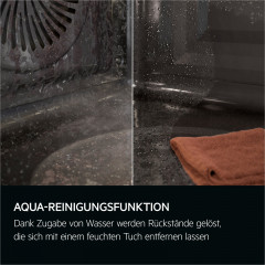 AEG Backofen 6000 »OU5AB20ZSM 949496394« mit Aqua-Reinigungsfunktion Heißluft: Gleichmäßiges Garen auf 3 Ebenen: ideal für Mehrblech‑Backen